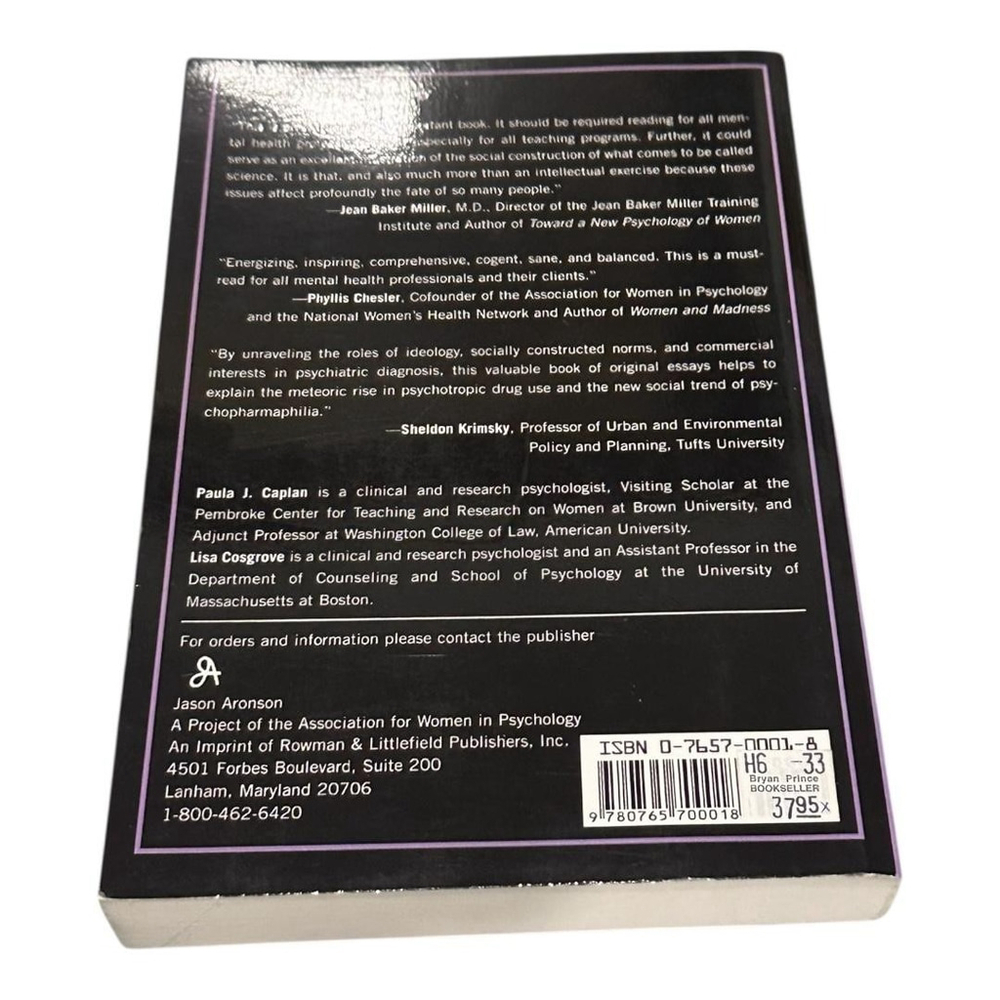 Bias in Psychiatric Diagnosis Paula J. Caplan Lisa Cosgrove Paperback Book - Picture 8 of 9